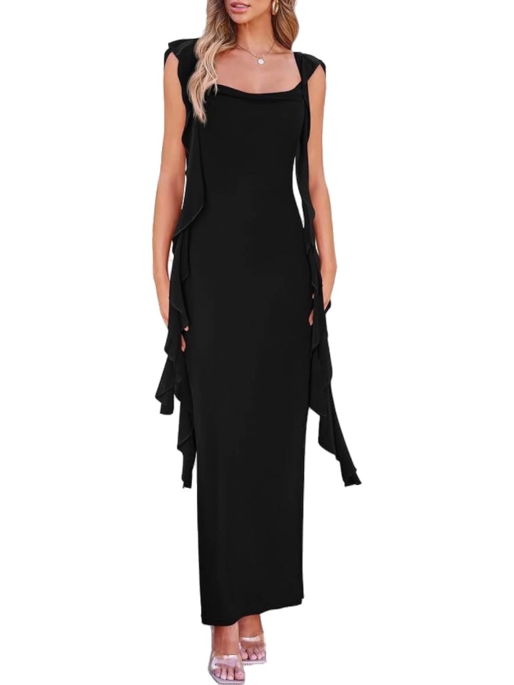PrettyGarden Women’s Black Cocktail Party maxi Dress Size XL